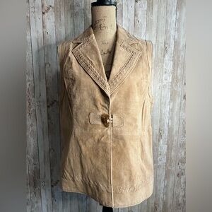 Peter Nygard Tan Leather Vest